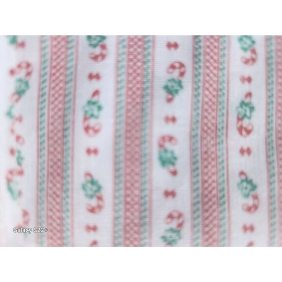 Three blue, red, and green candy cane and evergreen tree fabrics - Picture 8 of 9